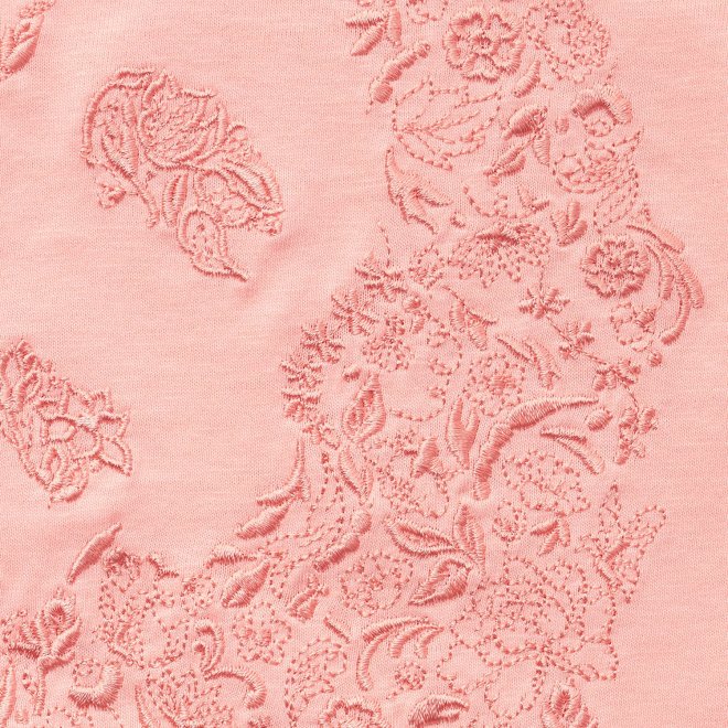 Flower panda embroidery T-shirt プルオーバー 詳細画像 ライトピンク 6