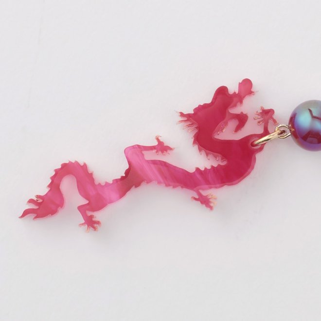 Dragon Pierced earrings 詳細画像 レッド 2