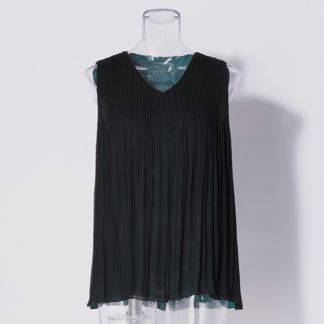 Reversible pleats ブラウス 詳細画像 ブラック 1
