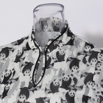 Panda print net ブラウス 詳細画像