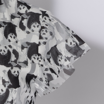 Panda print net ブラウス 詳細画像
