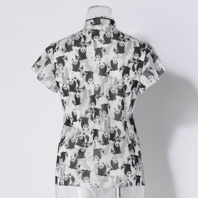 Panda print net ブラウス 詳細画像 黒系マルチ 7