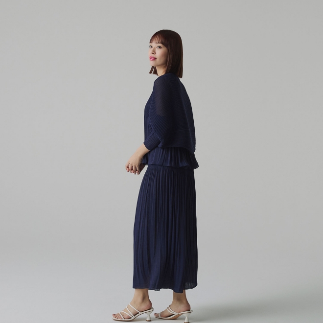 Pleats はおり 詳細画像 ネイビー 2