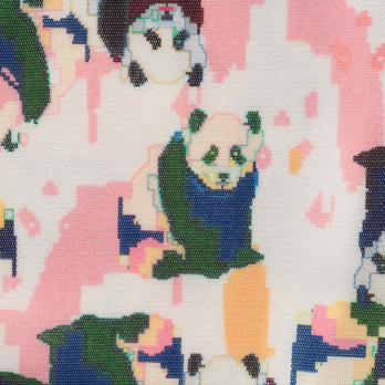 Panda print net スカート 詳細画像