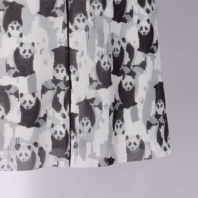Panda print net スカート 詳細画像 黒系マルチ 5
