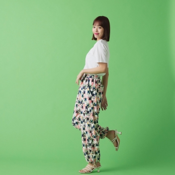 Panda print net パンツ 詳細画像