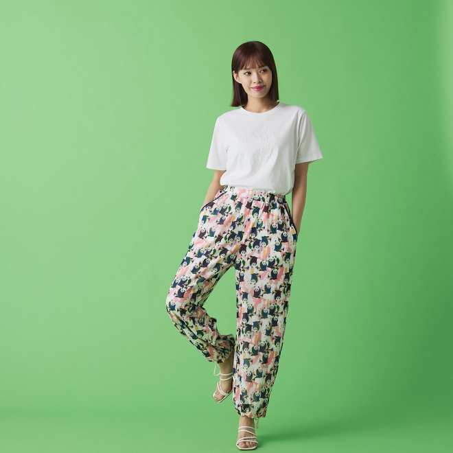 Panda print net パンツ 詳細画像 白系マルチ 1