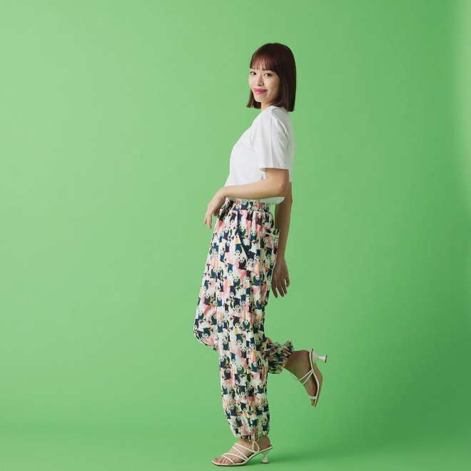 Panda print net パンツ 詳細画像 白系マルチ 2