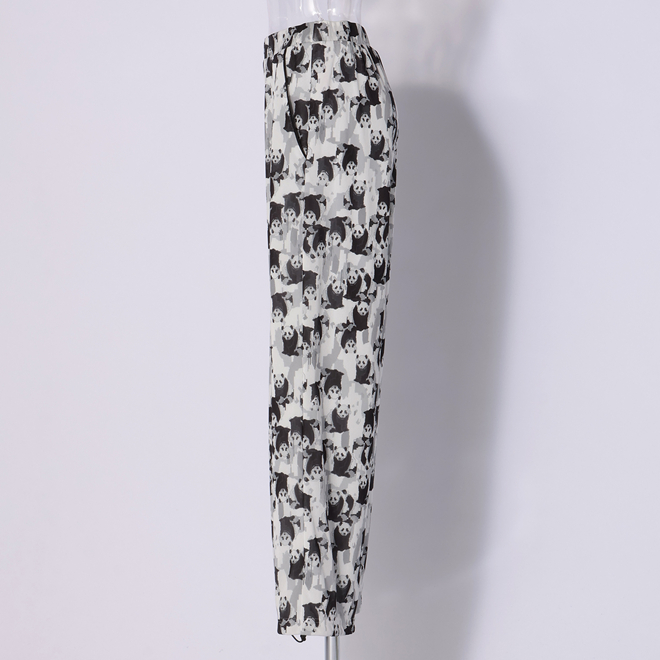 Panda print net パンツ 詳細画像 黒系マルチ 2