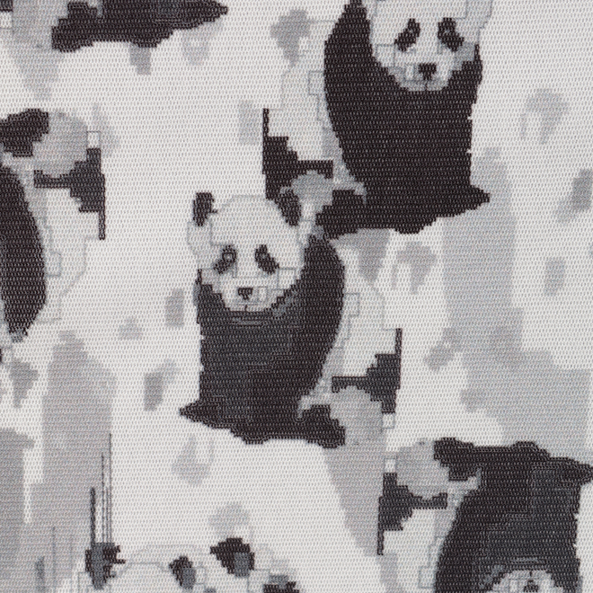 Panda print net パンツ 詳細画像 黒系マルチ 7