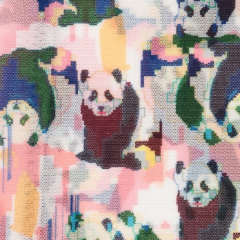 Panda print net ドレス 詳細画像