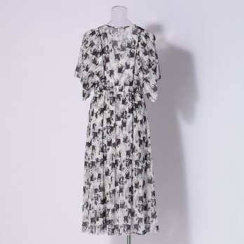 Panda print net ドレス 詳細画像