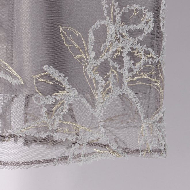 【COMING SOON】【DRESS COLLECTION】Double frills sleeve ドレス 詳細画像 ライトグレー 5