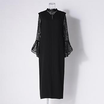 【COMING SOON】【DRESS COLLECTION】Bell sleeve slit ドレス 詳細画像