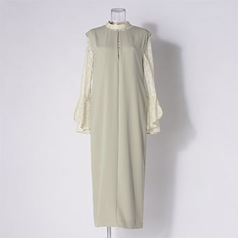 【COMING SOON】【DRESS COLLECTION】Bell sleeve slit ドレス 詳細画像