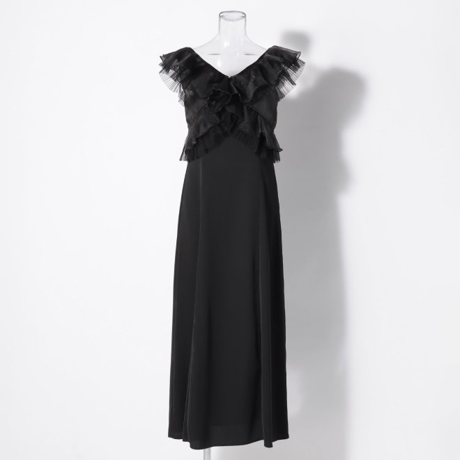 【DRESS COLLECTION】Pleats tulle ドレス 詳細画像 ブラック 1