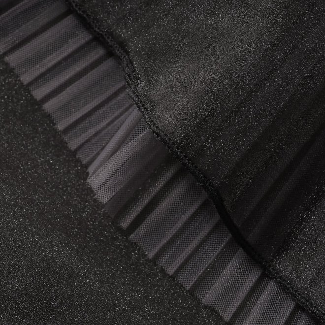 【DRESS COLLECTION】Pleats tulle ドレス 詳細画像 グレー 3