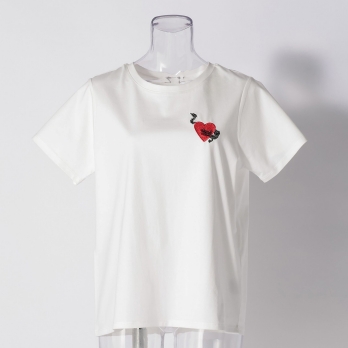 WLC ワンポイント刺繍Tシャツ 詳細画像
