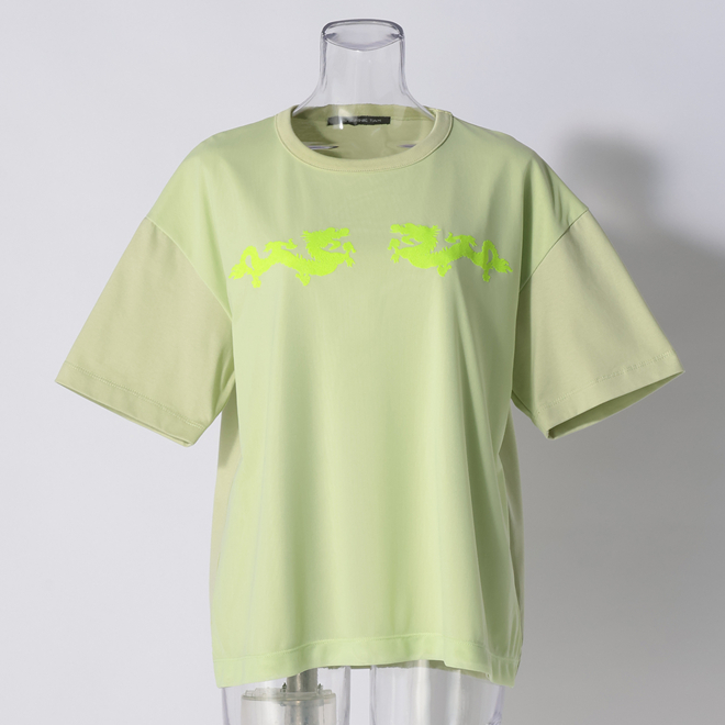 Kissing dragon flocky Tシャツ 詳細画像 グリーン 1