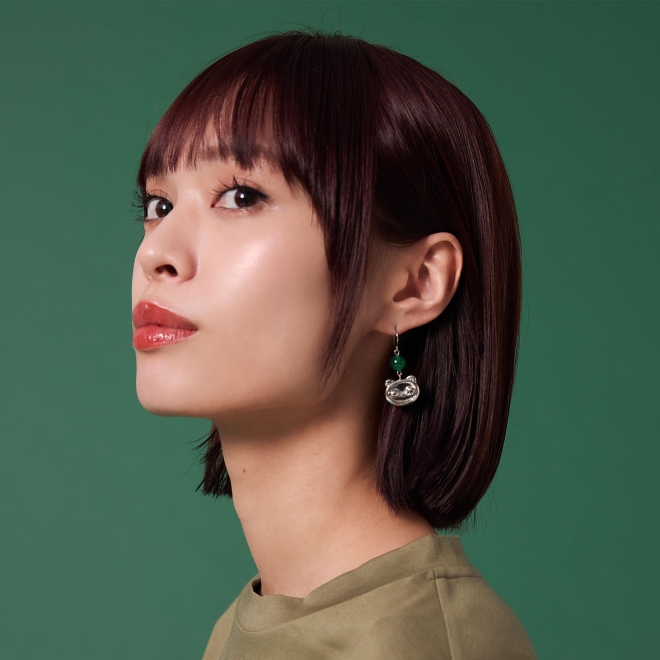 Panda Pierced earrings 詳細画像 シルバー 3