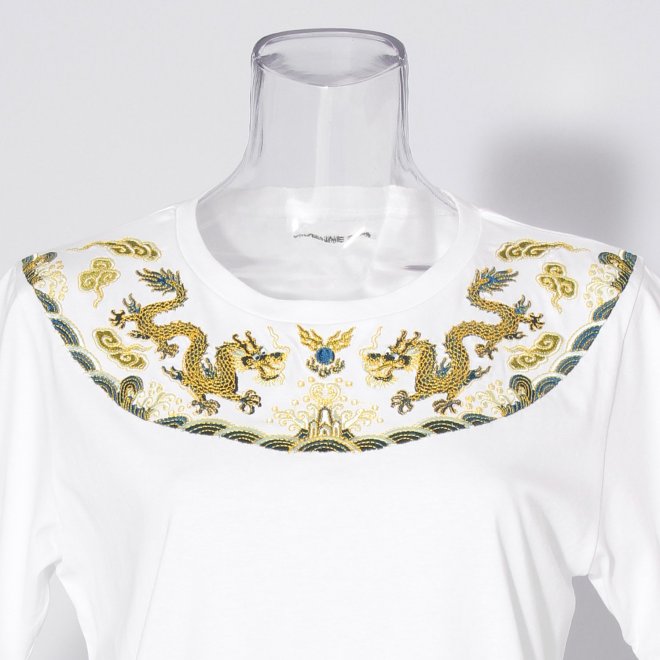 【COMING SOON】Emperor dragon embroidery Tシャツ 詳細画像 ホワイト 2