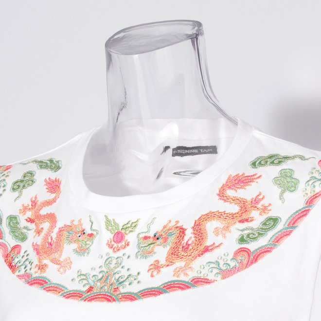 【COMING SOON】Emperor dragon embroidery Tシャツ 詳細画像 白系マルチ 5