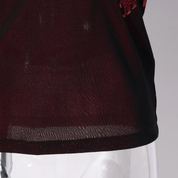 DRAGON EMBROIDERY ON STRETCH NETTING　ブラウス 詳細画像