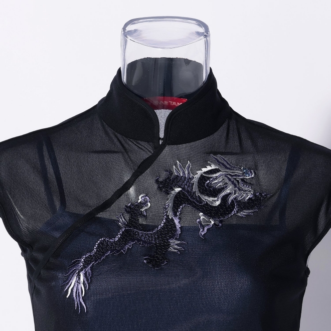 DRAGON EMBROIDERY ON STRETCH NETTING　ドレス 詳細画像 ブルー系マルチ 6