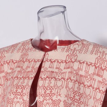 Deer jacquard denim ブラウス 詳細画像