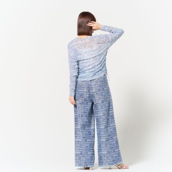 Tie dye stripy print ブラウス 詳細画像