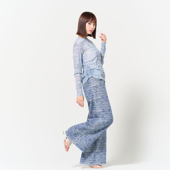 Tie dye stripy print ブラウス 詳細画像