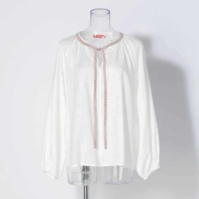 Fine twill shirting ブラウス 詳細画像 ホワイト 1