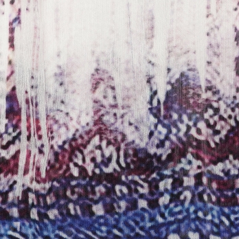 Washed out brocade print ブラウス 詳細画像