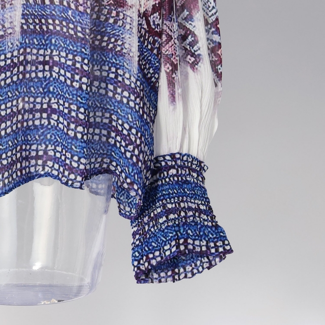 Washed out brocade print ブラウス 詳細画像 白系マルチ 6