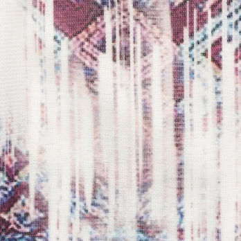 Washed out brocade print net ブラウス 詳細画像