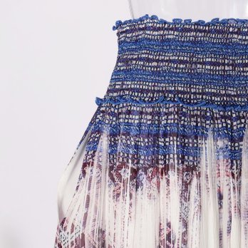 Washed out brocade print viscose スカート 詳細画像