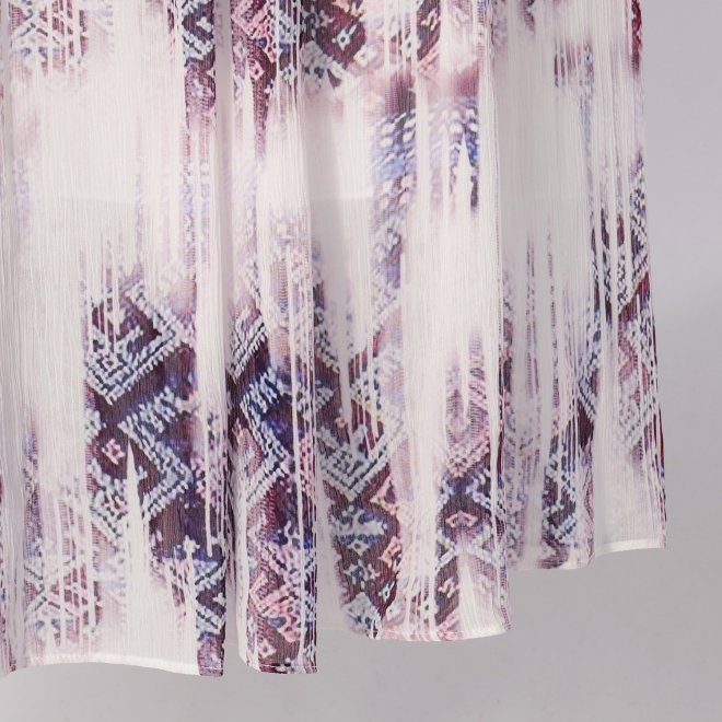 Washed out brocade print viscose スカート 詳細画像 白系マルチ 5