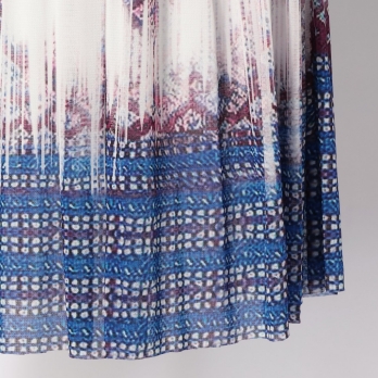 Washed out brocade print net スカート 詳細画像