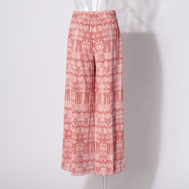 Deer print on stretch netting パンツ 詳細画像 レッド 3