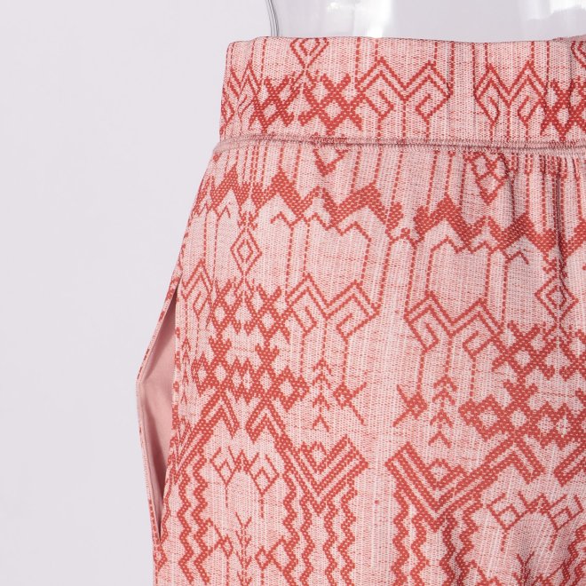 Deer print on stretch netting パンツ 詳細画像 レッド 4