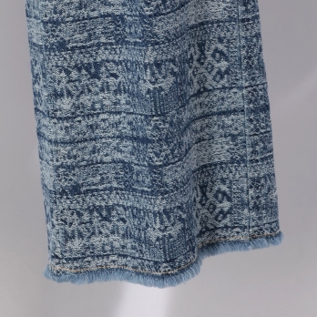 Tie dye stripy jacquard denim パンツ 詳細画像
