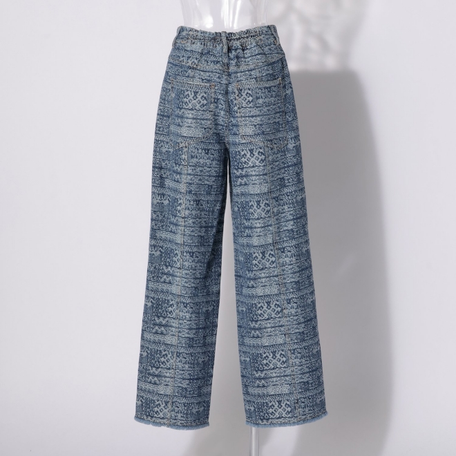 Tie dye stripy jacquard denim パンツ 詳細画像 ライトブルー 7