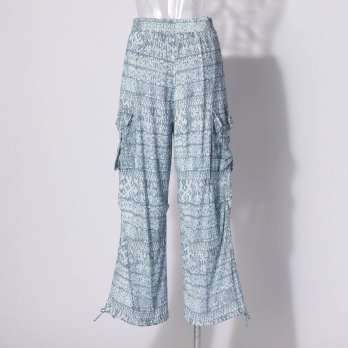 Tie dye stripy print パンツ 詳細画像