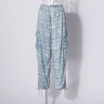 Tie dye stripy print パンツ 詳細画像
