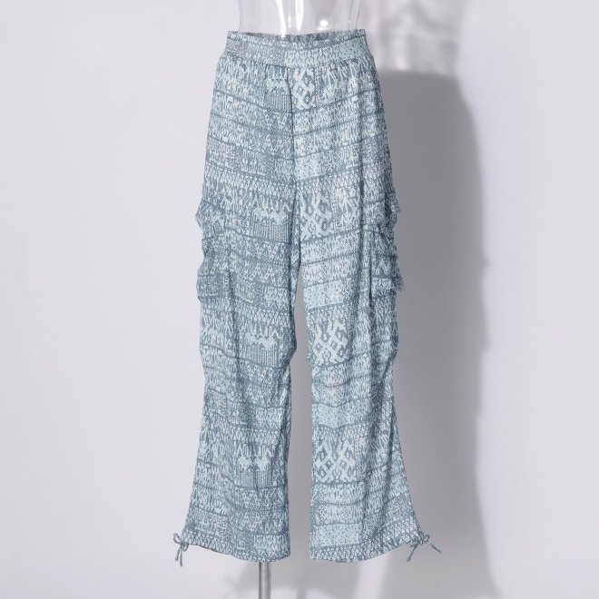 Tie dye stripy print パンツ 詳細画像 ライトブルー 1