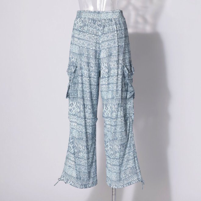 Tie dye stripy print パンツ 詳細画像 ライトブルー 3
