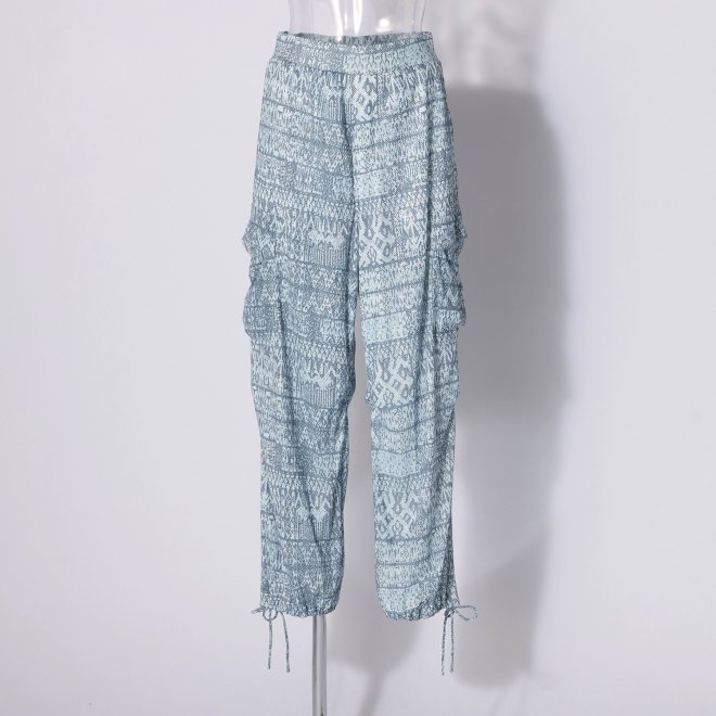 Tie dye stripy print パンツ 詳細画像 ライトブルー 6
