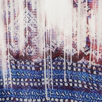 Washed out brocade print viscose ドレス 詳細画像