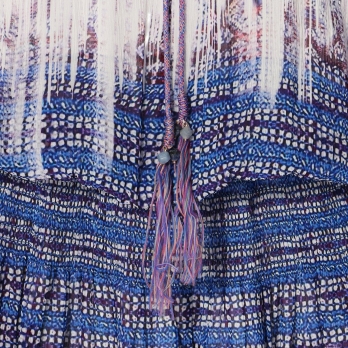 Washed out brocade print viscose ドレス 詳細画像