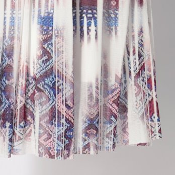 Washed out brocade print net ドレス 詳細画像
